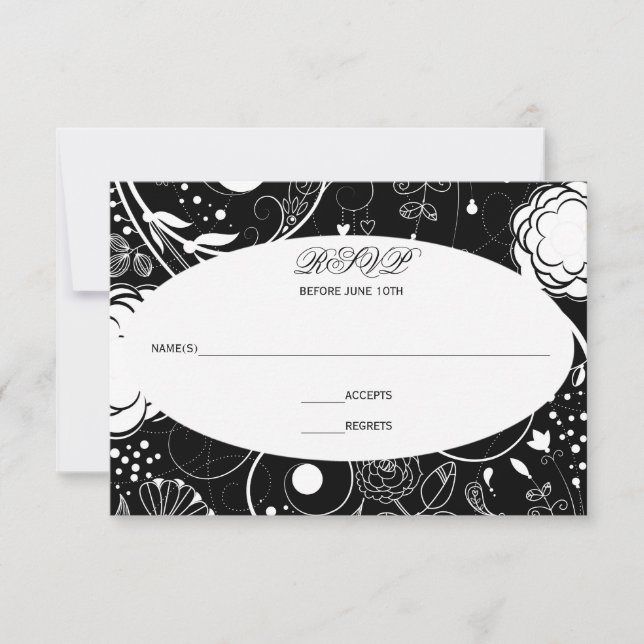Patrón Floral Negro/Blanco - RSVP (Anverso)