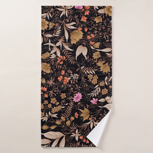 Patrón floral paisley impecable (Toalla de baño)