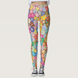 patrón floral para leggings clásicos