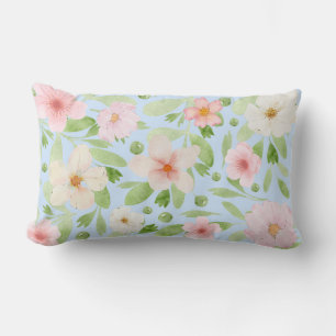 Patrón floral pastel almohada de lanzamiento