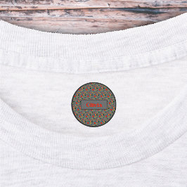 Patrón floral personalizado niños grises Etiquetas