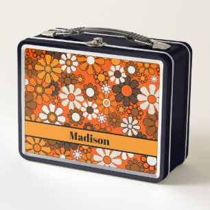Patrón Floral Retro Groovy Personalizado Años 70