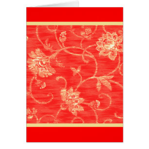 Patrón floral rojo y amarillo