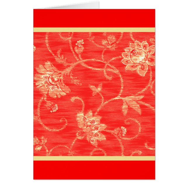 Patrón floral rojo y amarillo (Frente)