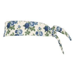 Patrón Floral Rosa Azul