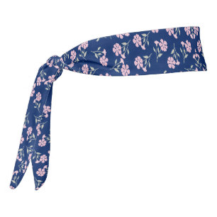 Patrón floral rosa profundo en diadema de corbata