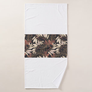 Patrón floral sin soldadura con hojas en la espald