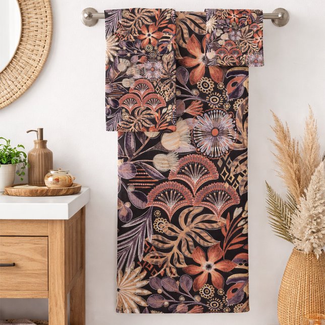 Patrón floral tropical boho (Subido por el creador)