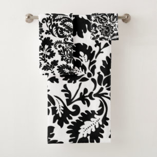 Patrón Floral Veneciano en Negro y Blanco de Willi