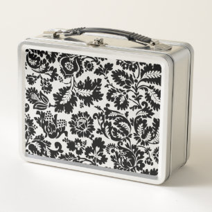 Patrón floral veneciano en negro y blanco de Willi