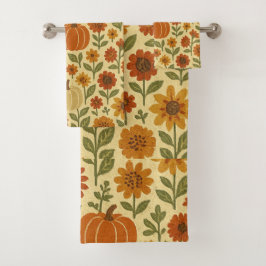 patrón floral vintage de pumpin de otoño