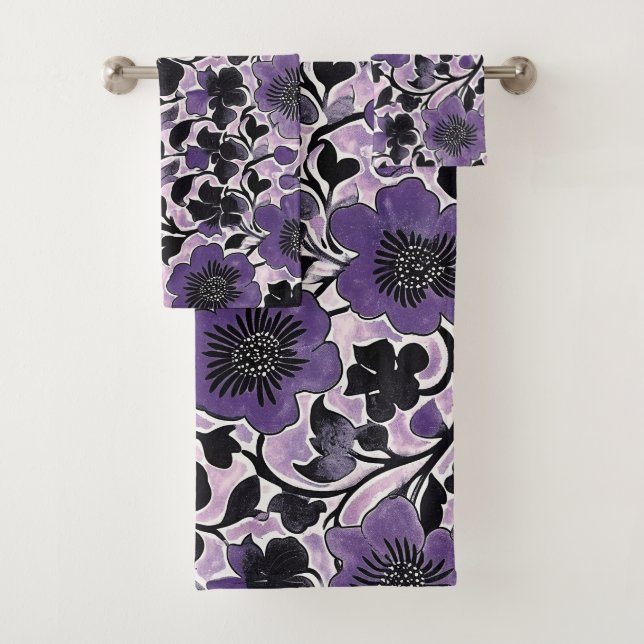 Patrón floral violeta (In situ)