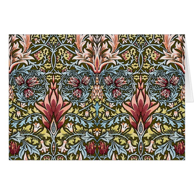 Patrón floral William Morris Snakeshead (Anverso (Horizontal))