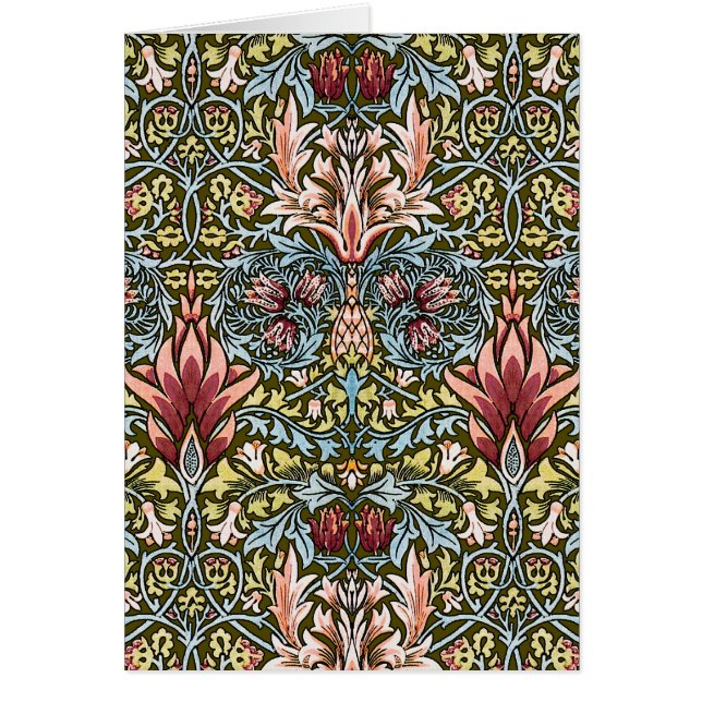 Patrón floral William Morris Snakeshead (Frente)
