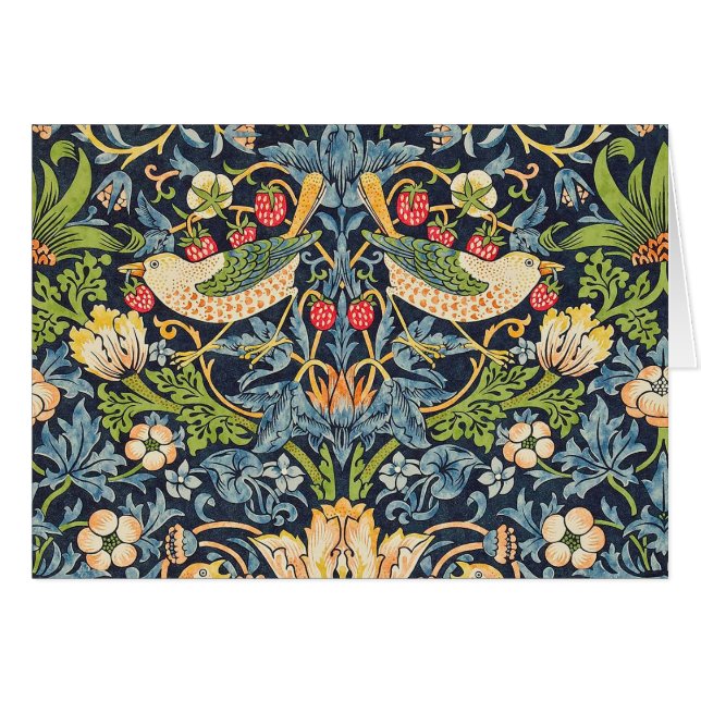 Patrón floral William Morris Strawberry Thef (Anverso (Horizontal))
