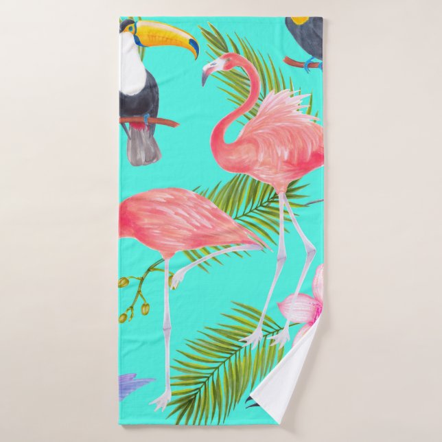 Patrón fluvial tropical de aves acuáticas sin sold (Toalla de baño)