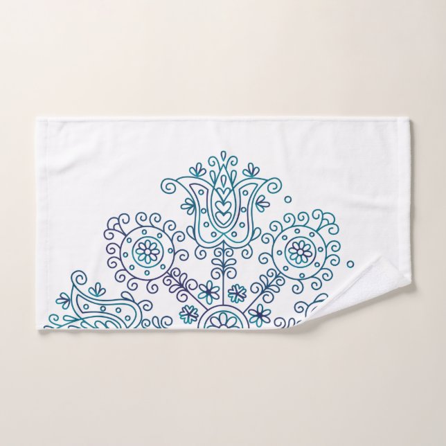 Patrón Folclórico Boho (Toalla de mano)
