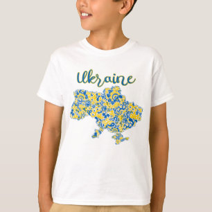 Patrón folclórico y tipografía ucraniana camiseta