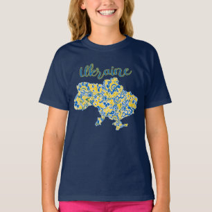Patrón folclórico y tipografía ucraniana camiseta
