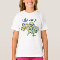 Patrón folclórico y tipografía ucraniana camiseta