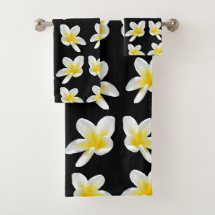 Patrón Frangipani Amarillo Y Negro,