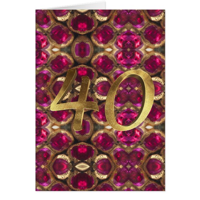 Patrón Gemstone de Ruby Número 40 (Frente)