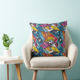 Patrón geométrico abstracto 21 - Cojín decorativo