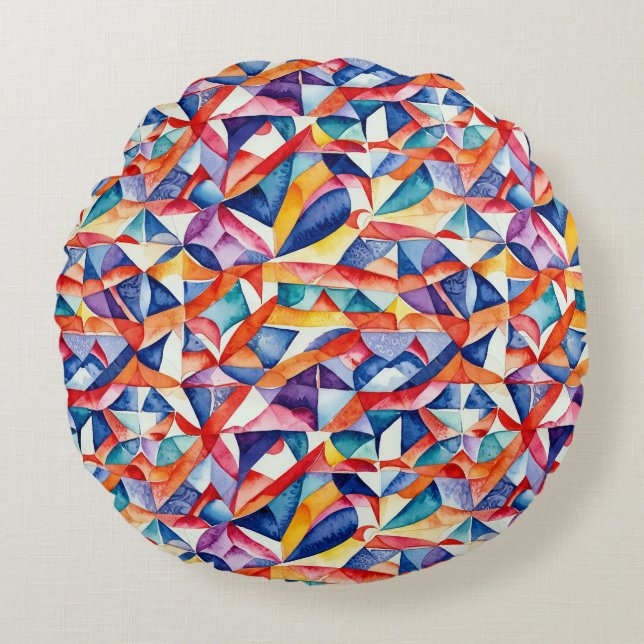 Patrón geométrico abstracto 23 - Cojín decorativo  (Anverso)