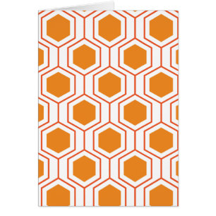 Patrón geométrico abstracto de hexágono en naranja