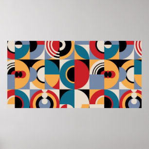 Patrón geométrico abstracto. Impresión de estilo M