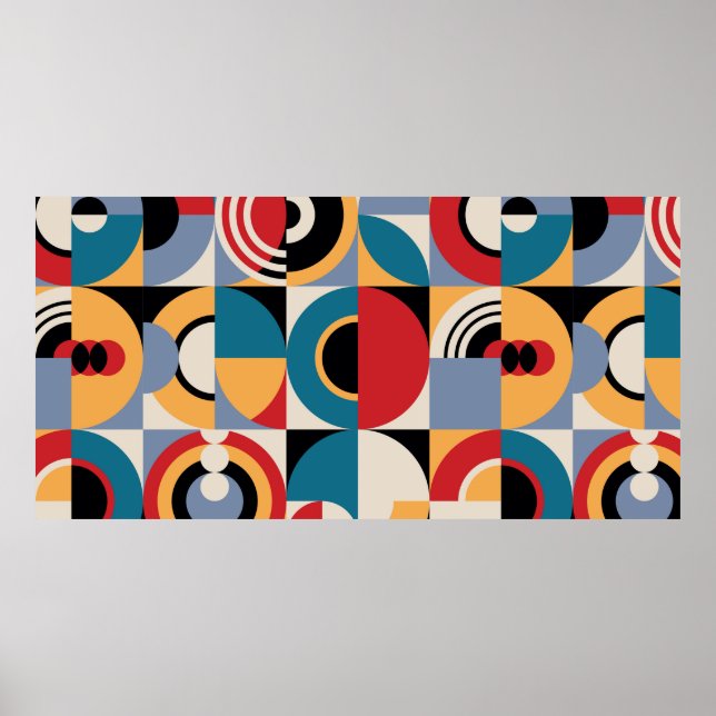 Patrón geométrico abstracto. Impresión de estilo M (Frente)