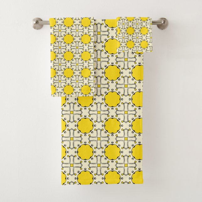 Patrón geométrico amarillo y blanco  (In situ)