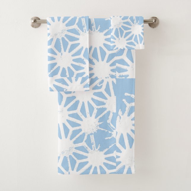 Patrón geométrico azul pálido (In situ)