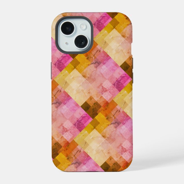 Patrón geométrico de acuarela rosa (Reverso )