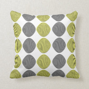 Patrón geométrico de almohada moderna de medio s