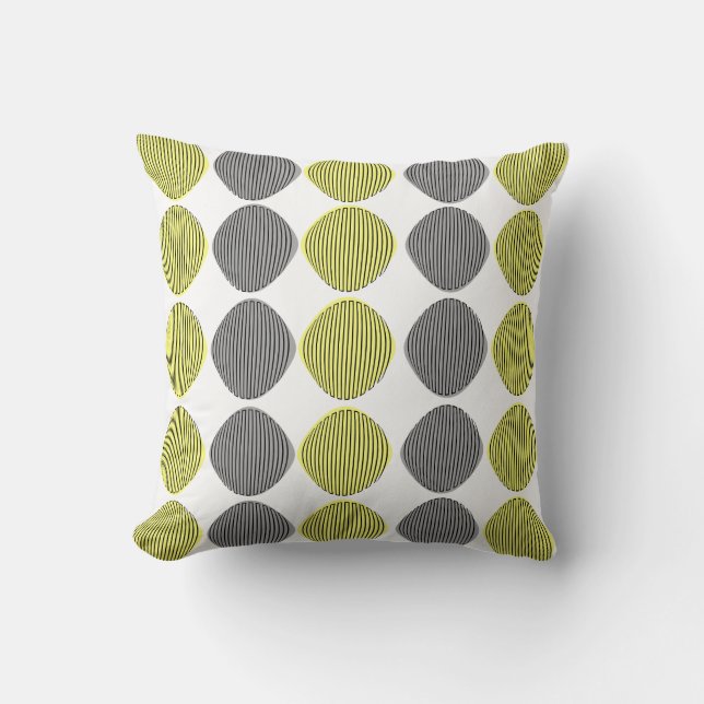 Patrón geométrico de almohada moderna de medio sig (Anverso)