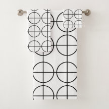 Patrón geométrico de círculo blanco y negro