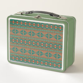 Patrón geométrico de colores de cobre Verde azulad