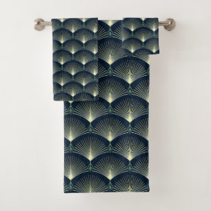 Patrón geométrico de estilo Art Deco Azul oscuro