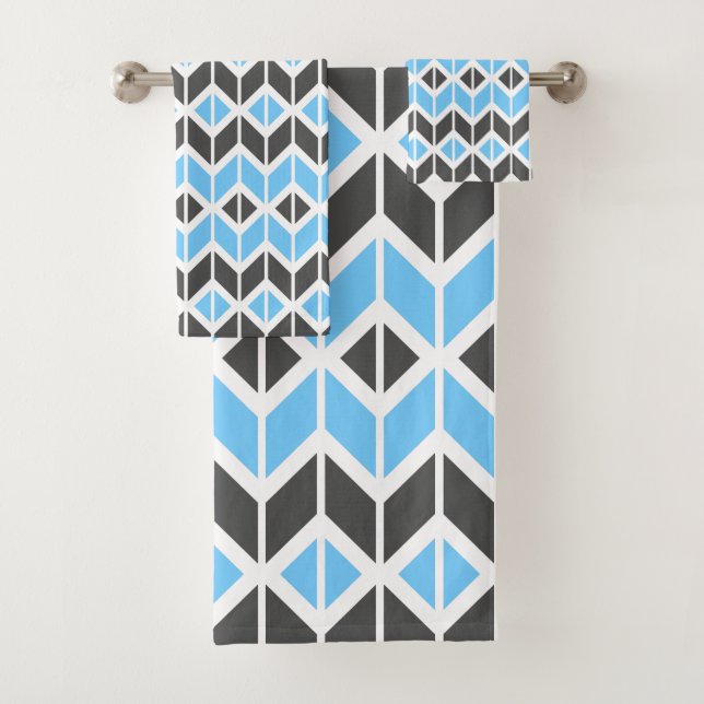 Patrón geométrico de hueso de arenisca azul modern (In situ)