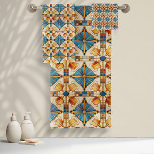 Patrón geométrico de mosaico marroquí#1 Id. de oro