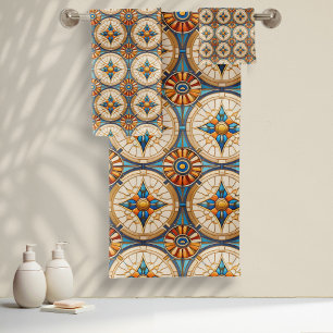 Patrón geométrico de mosaico marroquí#2 Id. de oro