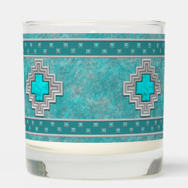 Patrón geométrico de piedra turquesa del suroeste