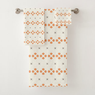 Patrón geométrico de puntos naranja retro