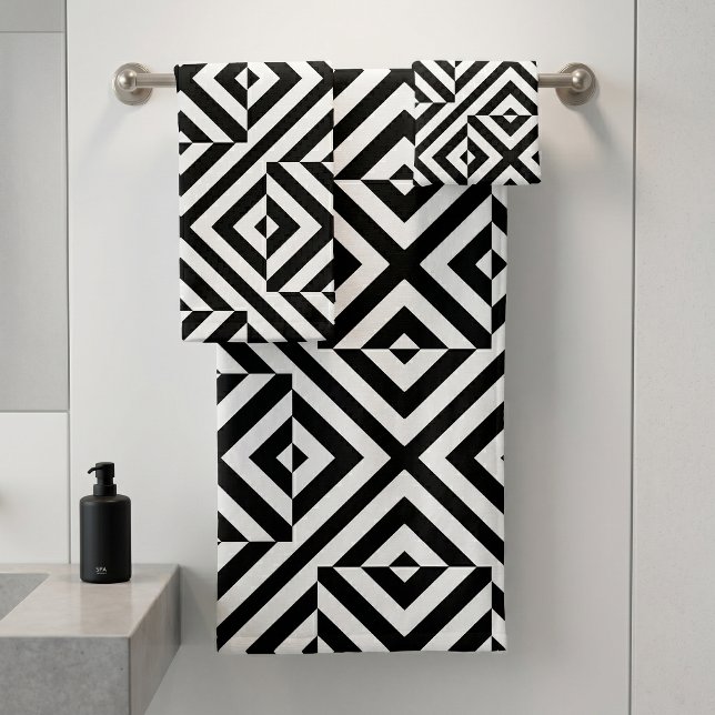 Patrón geométrico del arte de Op rayado en blanco  (Subido por el creador)