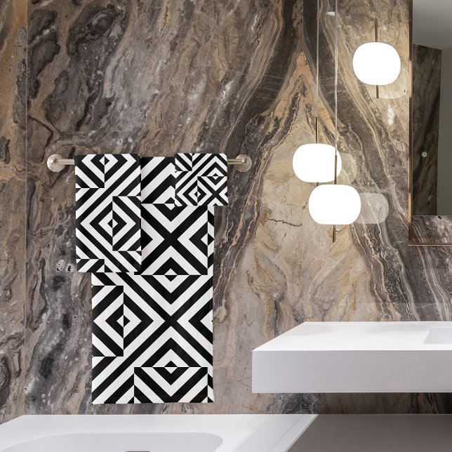 Patrón geométrico del arte de Op rayado en blanco  (Subido por el creador)