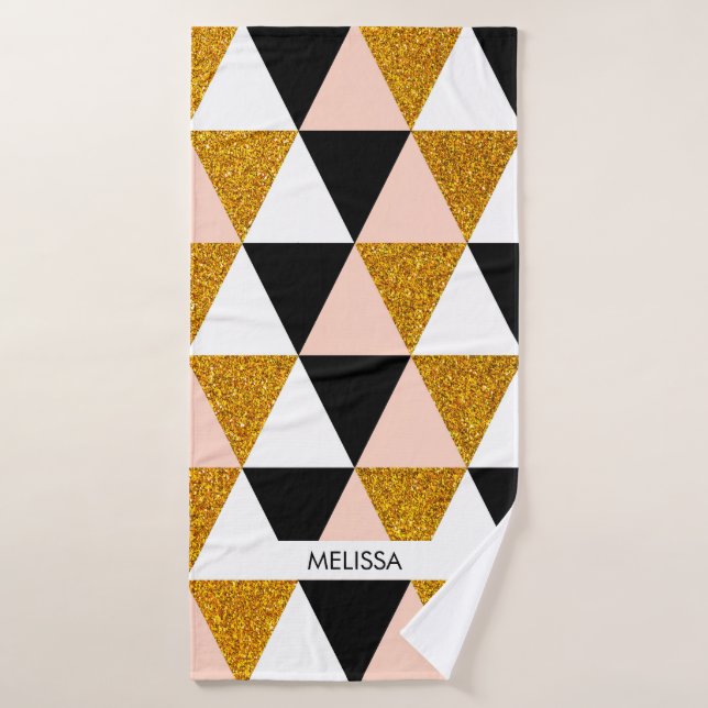Patrón geométrico elegante (Toalla de baño)