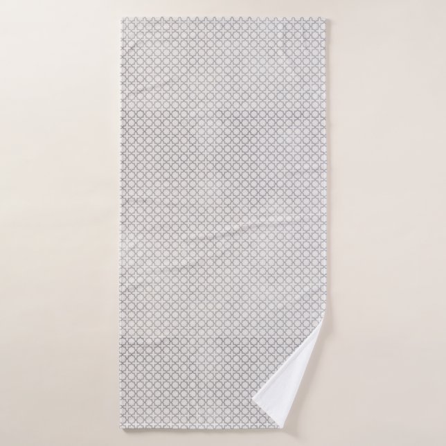 Patrón geométrico islámico beige (Toalla de baño)