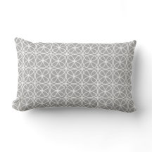 Patrón geométrico moderno almohada lumbar gris