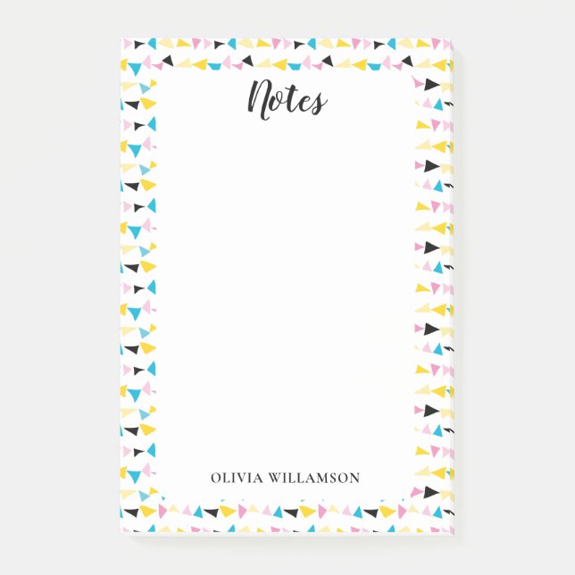 Patrón geométrico moderno para hacer notas (Anverso)